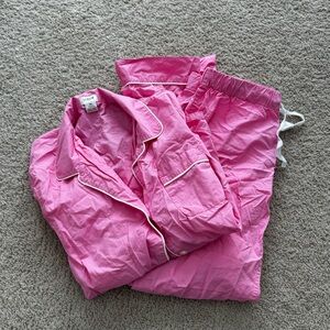 J. Crew Factory Cotton Pink Pajama Set
